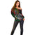 Mexico Quetzalcoatl Aztec Calendar Off Shoulder Sweater Tribal Warrior Art with Eagle and Serpent