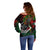 Mexico Quetzalcoatl Aztec Calendar Off Shoulder Sweater Tribal Warrior Art with Eagle and Serpent
