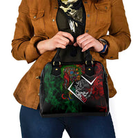 Mexico Quetzalcoatl Aztec Calendar Shoulder Handbag Tribal Warrior Art with Eagle and Serpent