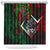 Mexico Quetzalcoatl Aztec Calendar Shower Curtain Tribal Warrior Art with Eagle and Serpent