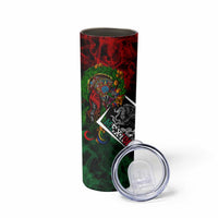 Mexico Quetzalcoatl Aztec Calendar Skinny Tumbler Tribal Warrior Art with Eagle and Serpent