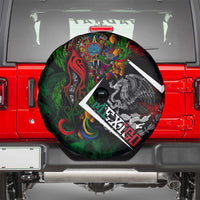 Mexico Quetzalcoatl Aztec Calendar Spare Tire Cover Tribal Warrior Art with Eagle and Serpent