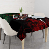 Mexico Quetzalcoatl Aztec Calendar Tablecloth Tribal Warrior Art with Eagle and Serpent