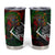 Mexico Quetzalcoatl Aztec Calendar Tumbler Cup Tribal Warrior Art with Eagle and Serpent