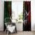 Mexico Quetzalcoatl Aztec Calendar Window Curtain Tribal Warrior Art with Eagle and Serpent
