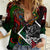 Mexico Quetzalcoatl Aztec Calendar Women Casual Shirt Tribal Warrior Art with Eagle and Serpent