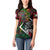 Mexico Quetzalcoatl Aztec Calendar Women Polo Shirt Tribal Warrior Art with Eagle and Serpent