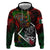 Mexico Quetzalcoatl Aztec Calendar Zip Hoodie Tribal Warrior Art with Eagle and Serpent