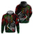 Mexico Quetzalcoatl Aztec Calendar Zip Hoodie Tribal Warrior Art with Eagle and Serpent