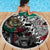 Aztec Warrior Mexican Beach Blanket Aztec Calendar Coat of Arms