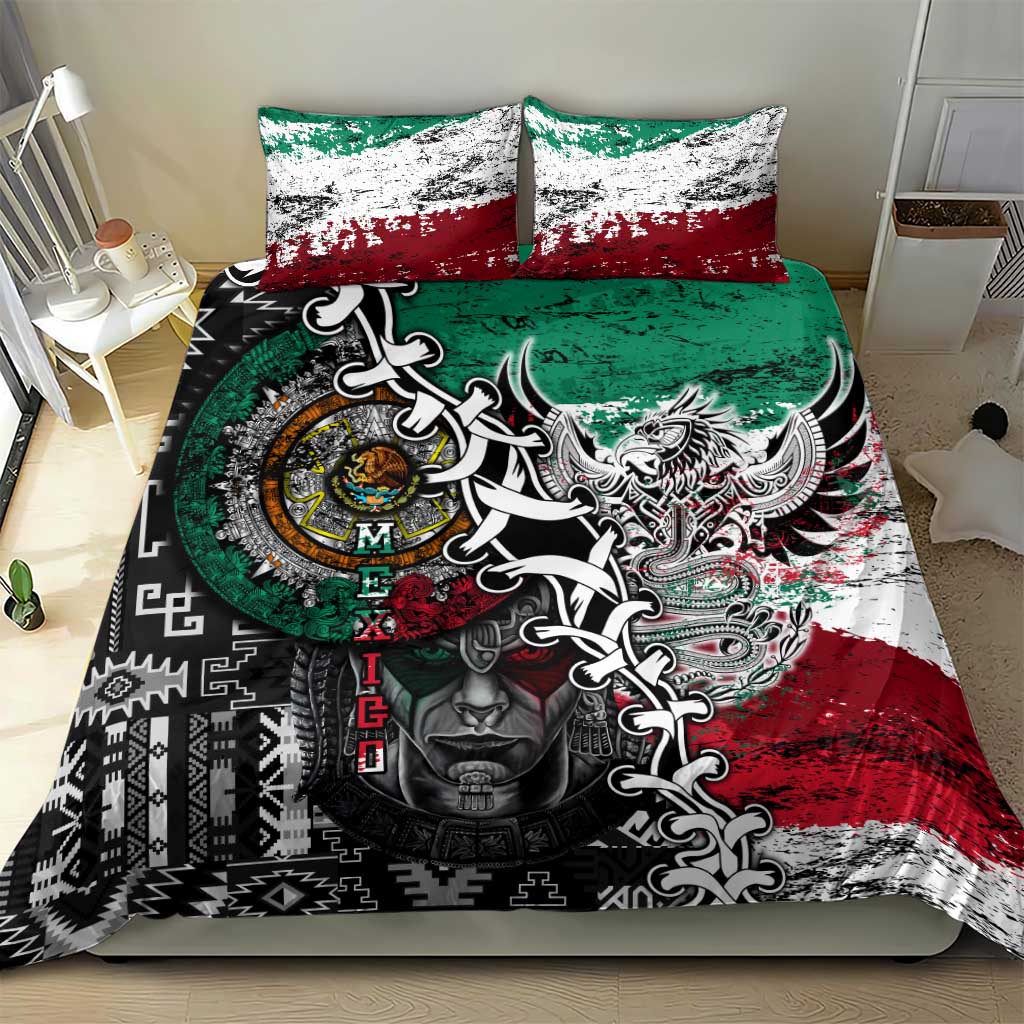 Aztec Warrior Mexican Bedding Set Aztec Calendar Coat of Arms