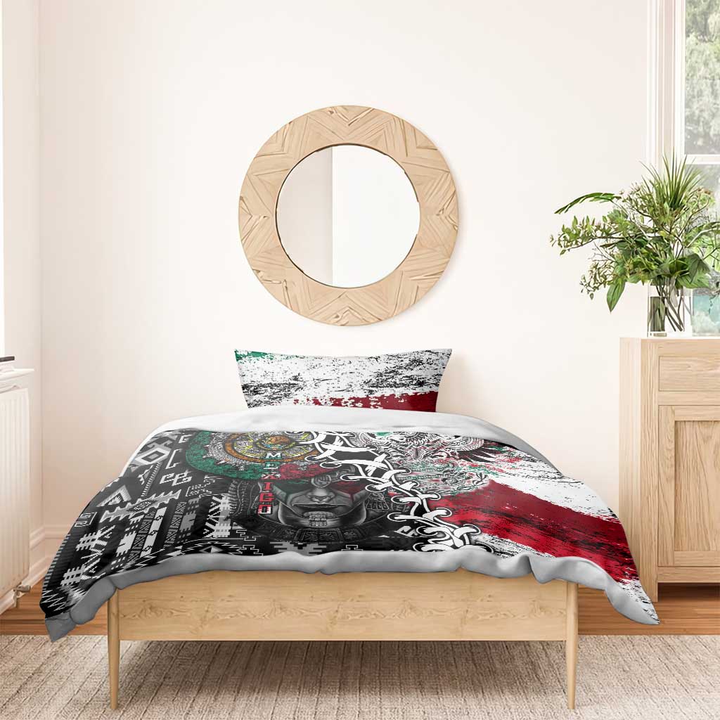 Aztec Warrior Mexican Bedding Set Aztec Calendar Coat of Arms