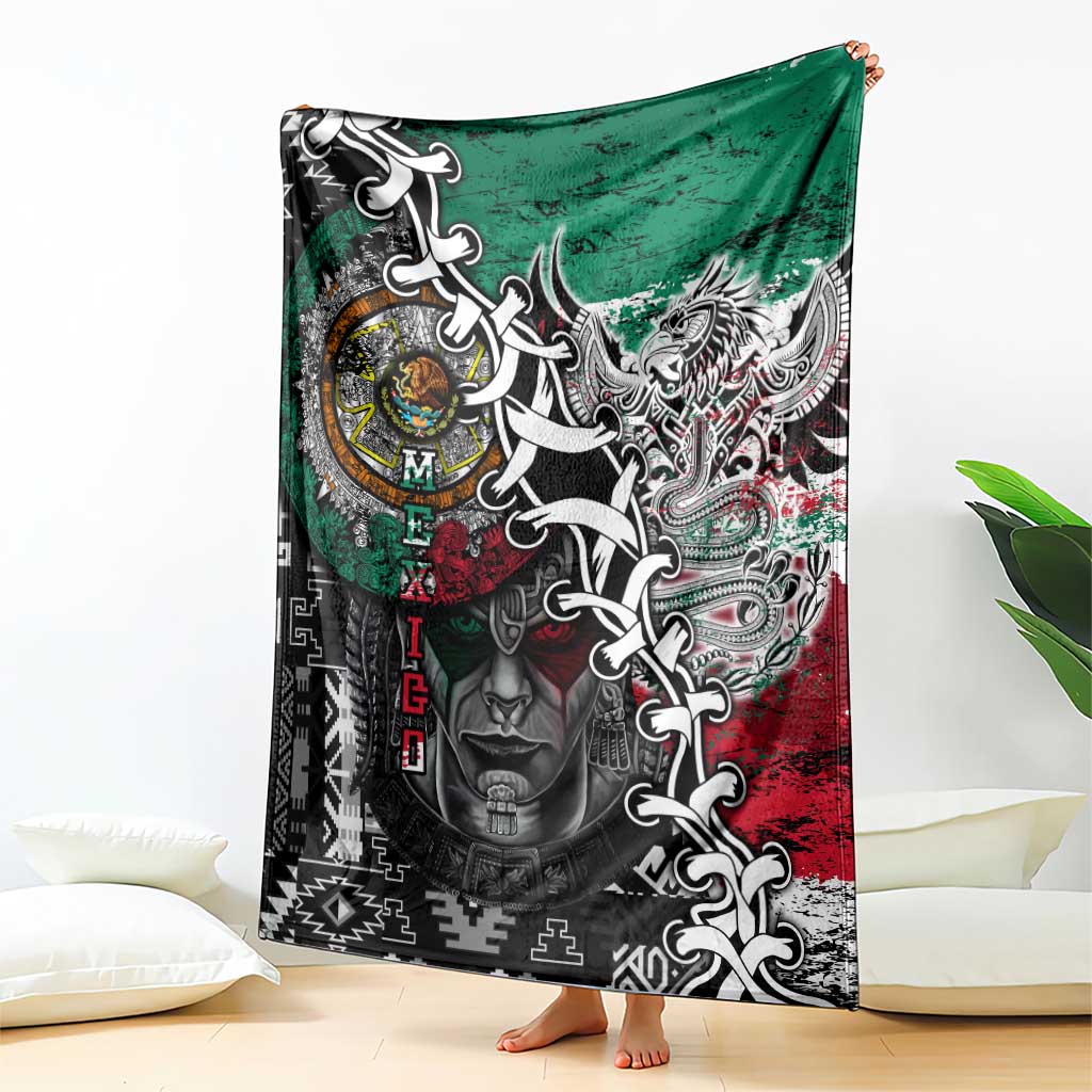 Aztec Warrior Mexican Blanket Aztec Calendar Coat of Arms