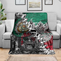 Aztec Warrior Mexican Blanket Aztec Calendar Coat of Arms