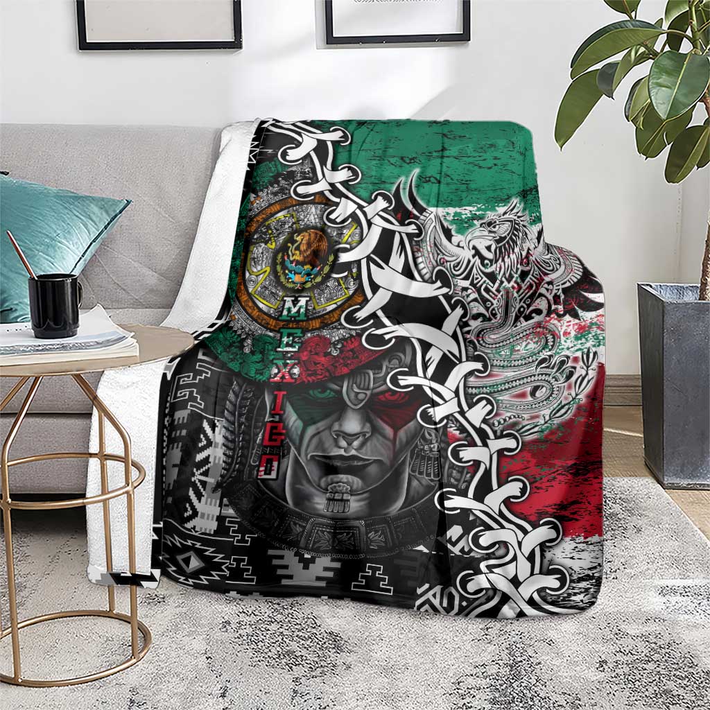 Aztec Warrior Mexican Blanket Aztec Calendar Coat of Arms