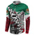 Aztec Warrior Mexican Button Sweatshirt Aztec Calendar Coat of Arms