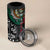 Aztec Warrior Mexican 4 in 1 Can Cooler Tumbler Aztec Calendar Coat of Arms