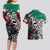 Aztec Warrior Mexican Couples Matching Long Sleeve Bodycon Dress and Hawaiian Shirt Aztec Calendar Coat of Arms