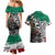 Aztec Warrior Mexican Couples Matching Mermaid Dress and Hawaiian Shirt Aztec Calendar Coat of Arms