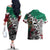 Aztec Warrior Mexican Couples Matching Off The Shoulder Long Sleeve Dress and Hawaiian Shirt Aztec Calendar Coat of Arms