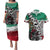 Aztec Warrior Mexican Couples Matching Puletasi and Hawaiian Shirt Aztec Calendar Coat of Arms