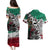 Aztec Warrior Mexican Couples Matching Puletasi and Hawaiian Shirt Aztec Calendar Coat of Arms