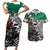 Aztec Warrior Mexican Couples Matching Short Sleeve Bodycon Dress and Hawaiian Shirt Aztec Calendar Coat of Arms