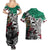 Aztec Warrior Mexican Couples Matching Summer Maxi Dress and Hawaiian Shirt Aztec Calendar Coat of Arms