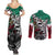 Aztec Warrior Mexican Couples Matching Summer Maxi Dress and Long Sleeve Button Shirt Aztec Calendar Coat of Arms