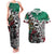 Aztec Warrior Mexican Couples Matching Tank Maxi Dress and Hawaiian Shirt Aztec Calendar Coat of Arms