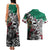 Aztec Warrior Mexican Couples Matching Tank Maxi Dress and Hawaiian Shirt Aztec Calendar Coat of Arms