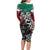 Aztec Warrior Mexican Family Matching Long Sleeve Bodycon Dress and Hawaiian Shirt Aztec Calendar Coat of Arms