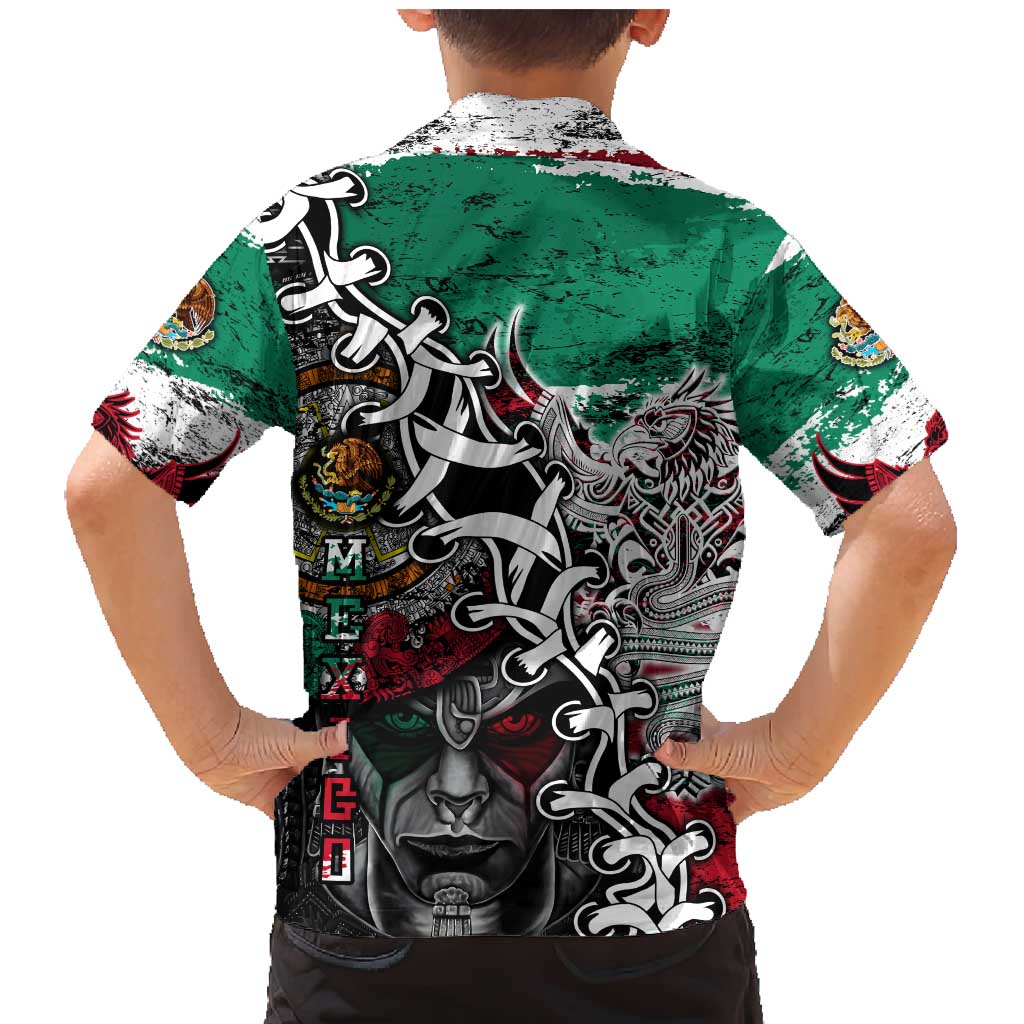 Aztec Warrior Mexican Family Matching Mermaid Dress and Hawaiian Shirt Aztec Calendar Coat of Arms