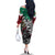 Aztec Warrior Mexican Family Matching Off The Shoulder Long Sleeve Dress and Hawaiian Shirt Aztec Calendar Coat of Arms