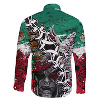Aztec Warrior Mexican Family Matching Tank Maxi Dress and Hawaiian Shirt Aztec Calendar Coat of Arms