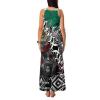 Aztec Warrior Mexican Family Matching Tank Maxi Dress and Hawaiian Shirt Aztec Calendar Coat of Arms