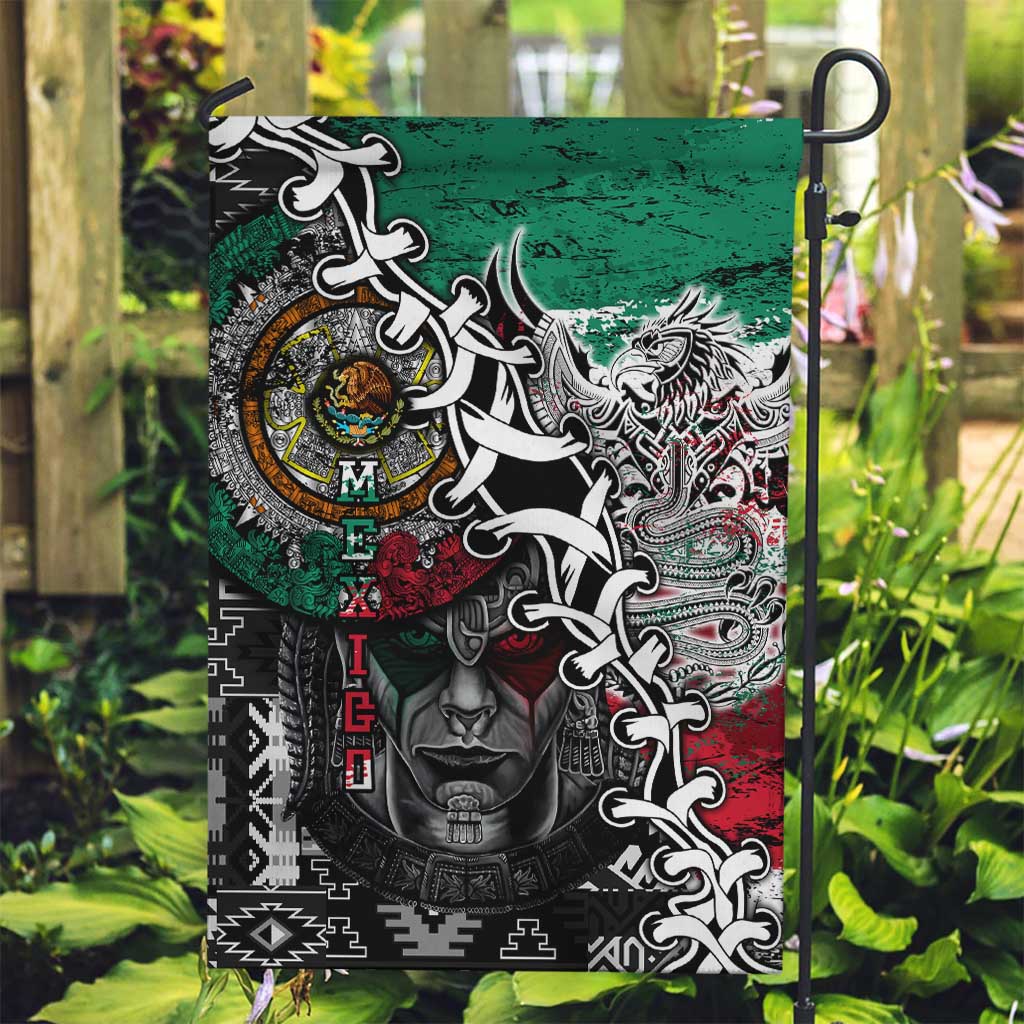 Aztec Warrior Mexican Garden Flag Aztec Calendar Coat of Arms
