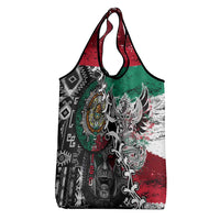 Aztec Warrior Mexican Grocery Bag Aztec Calendar Coat of Arms