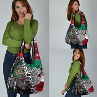 Aztec Warrior Mexican Grocery Bag Aztec Calendar Coat of Arms