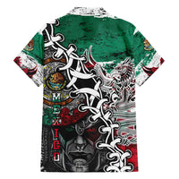 Aztec Warrior Mexican Hawaiian Shirt Aztec Calendar Coat of Arms