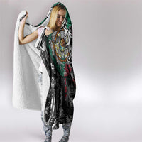 Aztec Warrior Mexican Hooded Blanket Aztec Calendar Coat of Arms