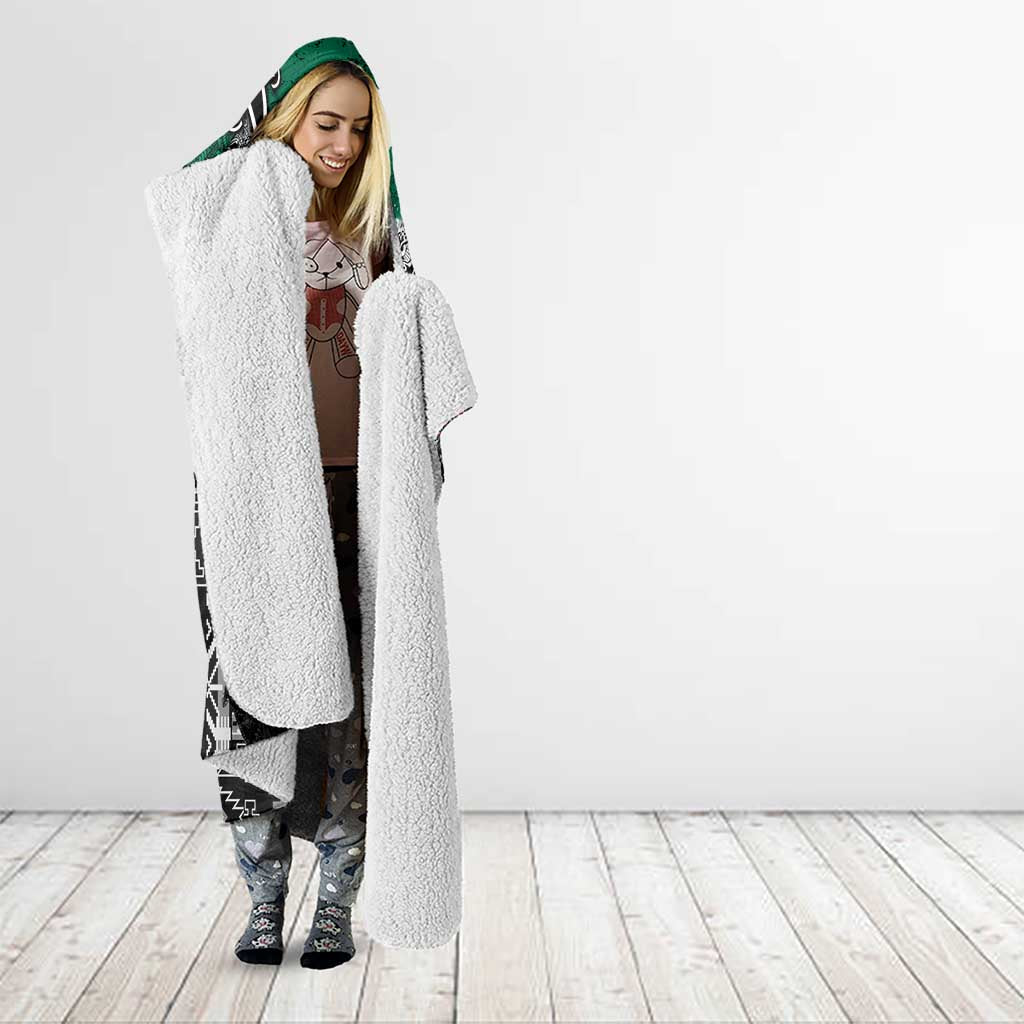 Aztec Warrior Mexican Hooded Blanket Aztec Calendar Coat of Arms