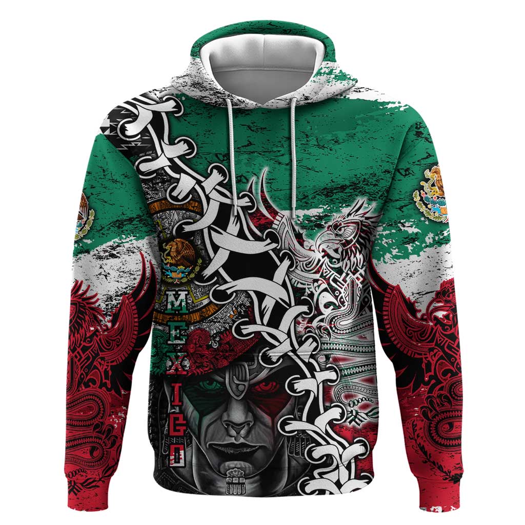 Aztec Warrior Mexican Hoodie Aztec Calendar Coat of Arms