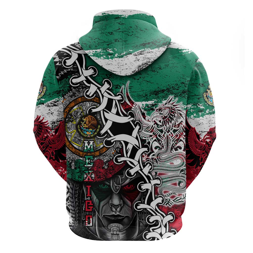 Aztec Warrior Mexican Hoodie Aztec Calendar Coat of Arms