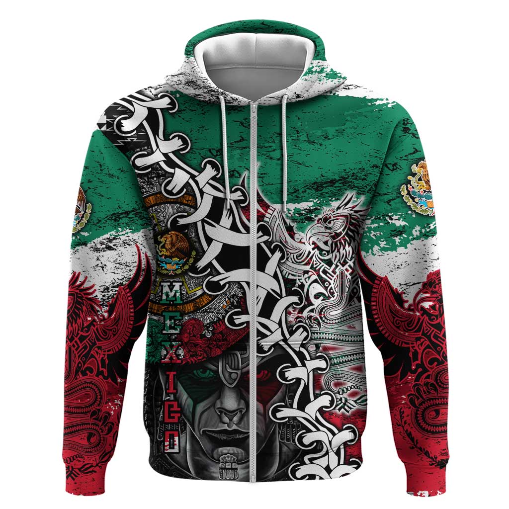 Aztec Warrior Mexican Hoodie Aztec Calendar Coat of Arms
