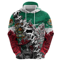 Aztec Warrior Mexican Hoodie Aztec Calendar Coat of Arms