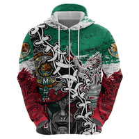 Aztec Warrior Mexican Hoodie Aztec Calendar Coat of Arms