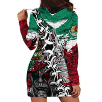 Aztec Warrior Mexican Hoodie Dress Aztec Calendar Coat of Arms
