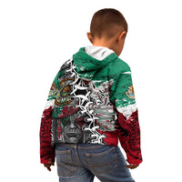 Aztec Warrior Mexican Kid Hoodie Aztec Calendar Coat of Arms