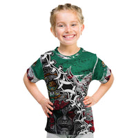 Aztec Warrior Mexican Kid T Shirt Aztec Calendar Coat of Arms